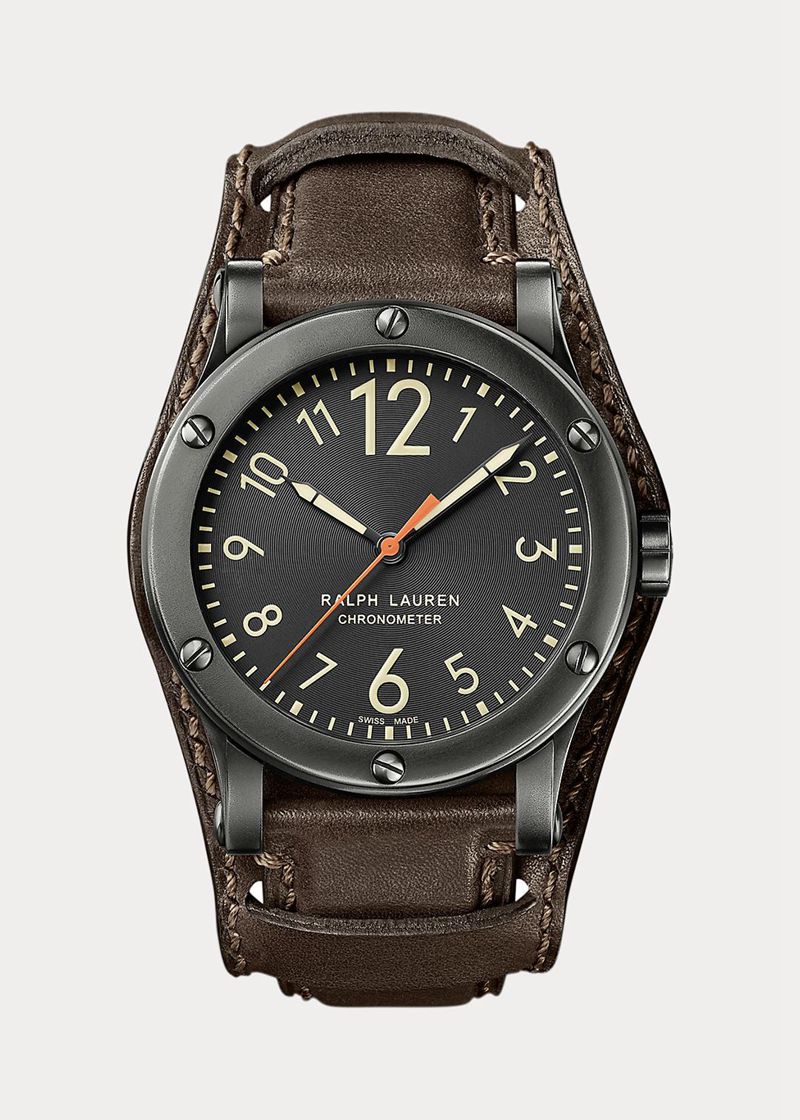 Zegarek Ralph Lauren Męska Czarne 45 Mm Safari Chronometer 840625-ZWX